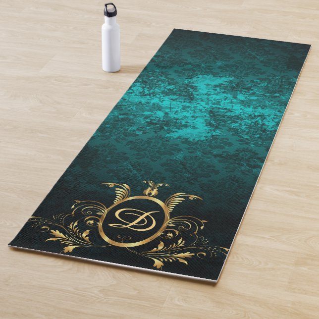 Tapis De Yoga Cadre en or Damas personnalisé de luxe (En situation)