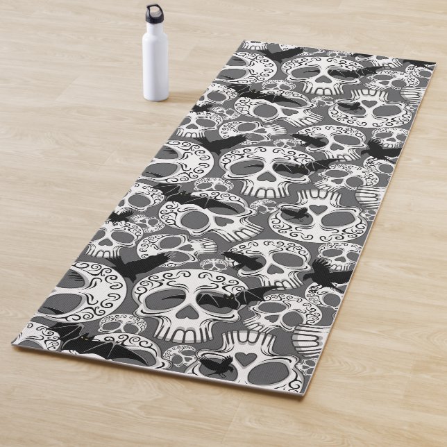 Tapis De Yoga Calaveras décoratives Halloween (En situation)