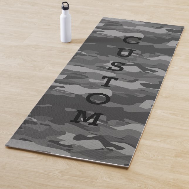 Tapis De Yoga Camo militaire gris camo armée camouflage motif co (En situation)