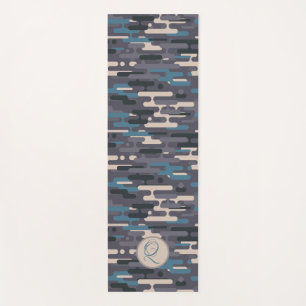 Tapis De Yoga Camouflage moderne Turquoise réversible Yoga Mat