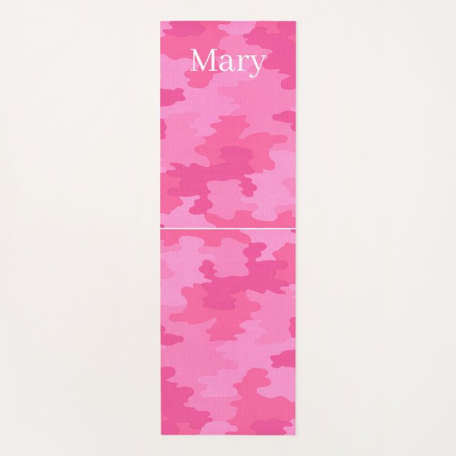Tapis De Yoga Camouflage rose (Devant)