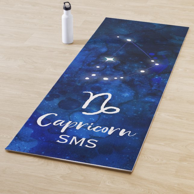 Tapis De Yoga Capricorne Zodiac Constellation Galaxie Sky Monogr (En situation)