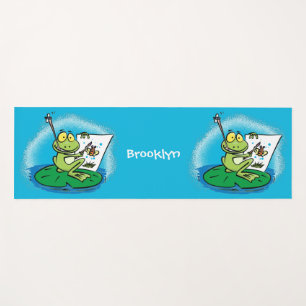Tapis De Yoga Caricature amusante de grenouille verte