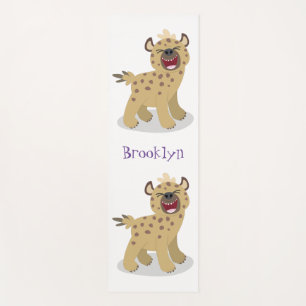 Tapis De Yoga Caricature amusante hyena riant illustration