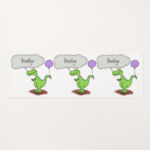 Tapis De Yoga Caricature de dragon dragon drôle et vert respiran