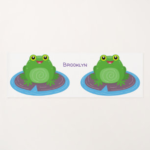 Tapis De Yoga Caricature de grenouille verte mignonne