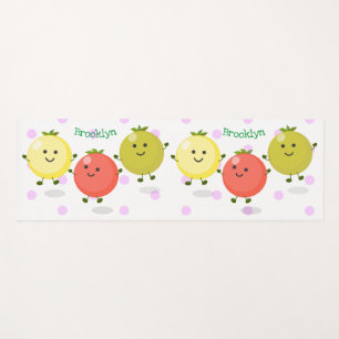 Tapis De Yoga Caricature de tomates cerises mûres