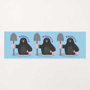 Tapis De Yoga Caricature mole joyeux