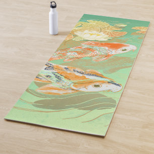 Tapis De Yoga Carpe Koi Poisson Eau Lily Pond Yoga Mat