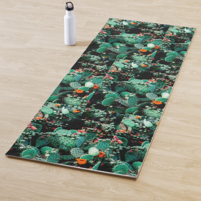 Tapis De Yoga Carreaux de cactus Yoga Mat (En situation)