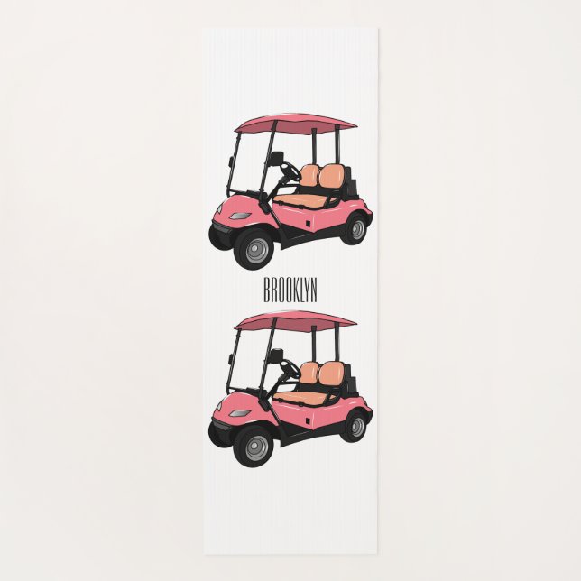Tapis De Yoga Carte de golf / dessin animé en voiturette de golf (Dos)