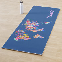 Carte du monde multicolore