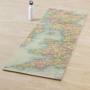 Tapis De Yoga Carte politique d'îles britanniques