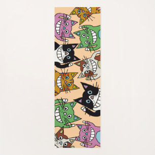 Tapis De Yoga Cat yoga pilates chats bonjour chatons corps