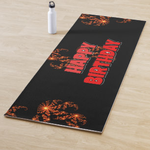 Tapis De Yoga Célébrez un joyeux anniversaire avec une belle jou