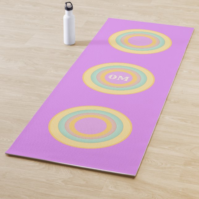 Tapis De Yoga Cercles pastel multicolores (En situation)