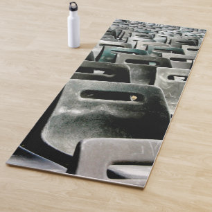 Tapis De Yoga Chaises Gris Monochromes