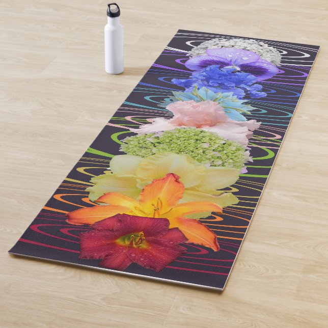 Tapis De Yoga Chakra Fleurs Yoga Mat (En situation)