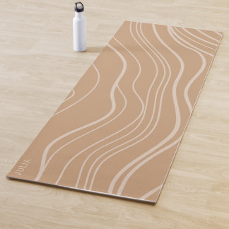 Tapis De Yoga Chameau moderne Brown vague Personnalisé Yoga Mat