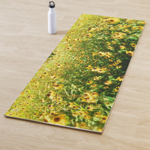 TAPIS DE YOGA CHAMP DE FLEURS SUSAN À OEIL NOIR