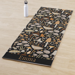 Tapis De Yoga Champignons Forêt de bois Cottagecore Motif