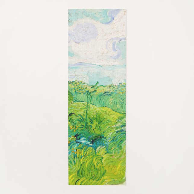 Tapis De Yoga Champs de blé vert, Van Gogh (Devant)
