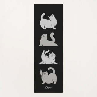 Tapis De Yoga Chat Personnalisé Yoga Mat, Nom Personnalisé Gym M