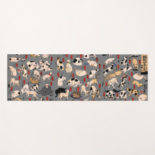 Tapis De Yoga chats japonais Ukiyo-e Funny kitty