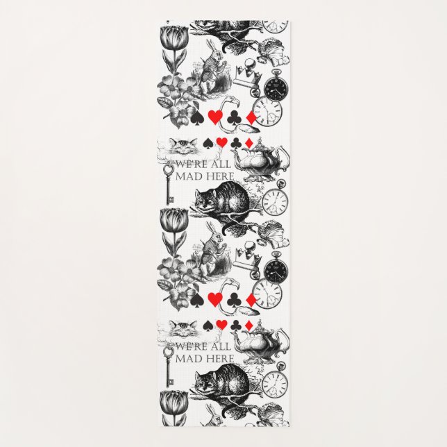 Tapis De Yoga Cheshire Chat classique alice au merveilleux fou (Devant)