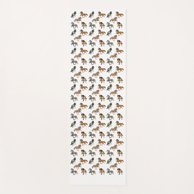 Tapis De Yoga Chevaux islandais en Gait (Devant)