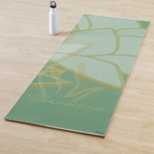Chic Gold Green White Abstrait