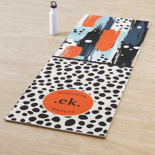Tapis De Yoga Chien Dalmatien Abstrait à Coup de Pinceau Personn