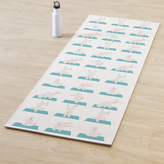 Tapis De Yoga Chien de caniche blanc moyen Yoga Mat