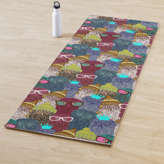 Tapis De Yoga Chouette dans la couronne (En situation)