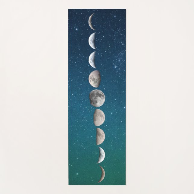 Tapis De Yoga Ciel réversible de phases et de coucher du soleil (Devant)