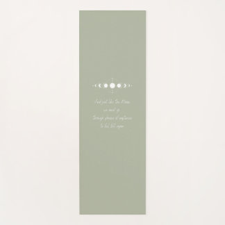 Tapis De Yoga Citation de lune - Vert céleste