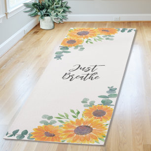 Tapis De Yoga Citation de yoga Eucalyptus Tournesol Végétal