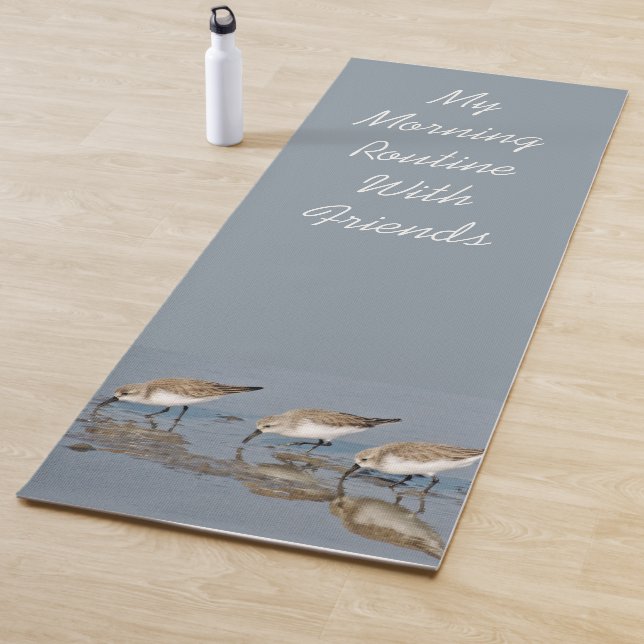 Tapis De Yoga Citation d'Oiseaux de la baie Bécasseaux (En situation)