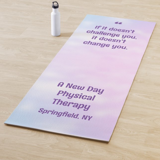 Tapis De Yoga Citation inspirée de l'entreprise d'un physiothéra (En situation)