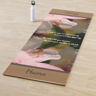 Tapis De Yoga Citation Rumi Inspirationnelle Silence Personnalis