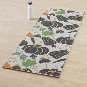 Tapis De Yoga Citrouille sans soudure carotte motif noir et blan
