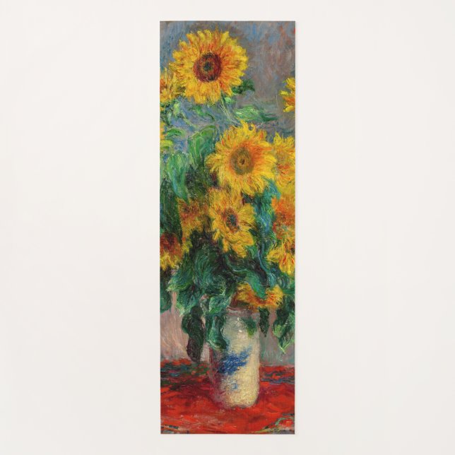 Tapis De Yoga Claude Monet - Bouquet de tournesols (Devant)