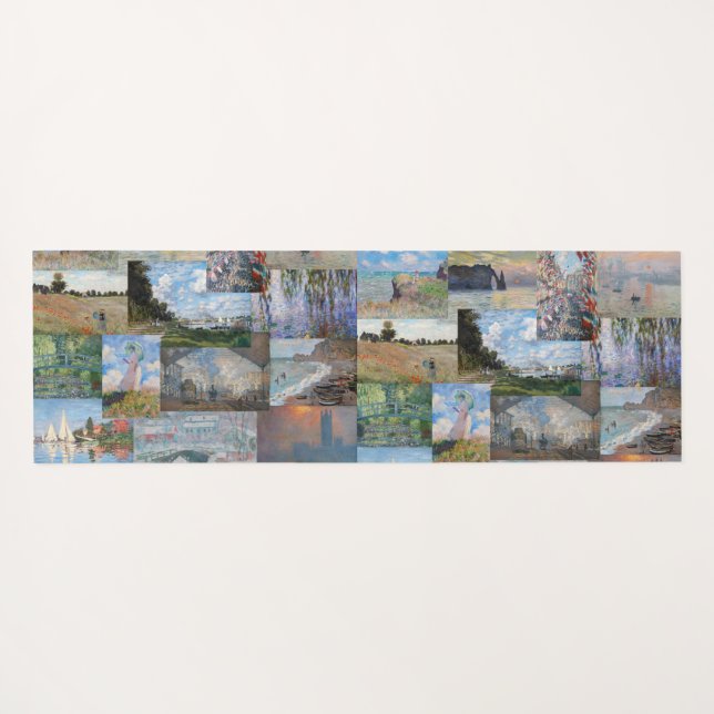 Tapis De Yoga Claude Monet - Patchwork de chefs-d'oeuvre (Dos (Horizontal))