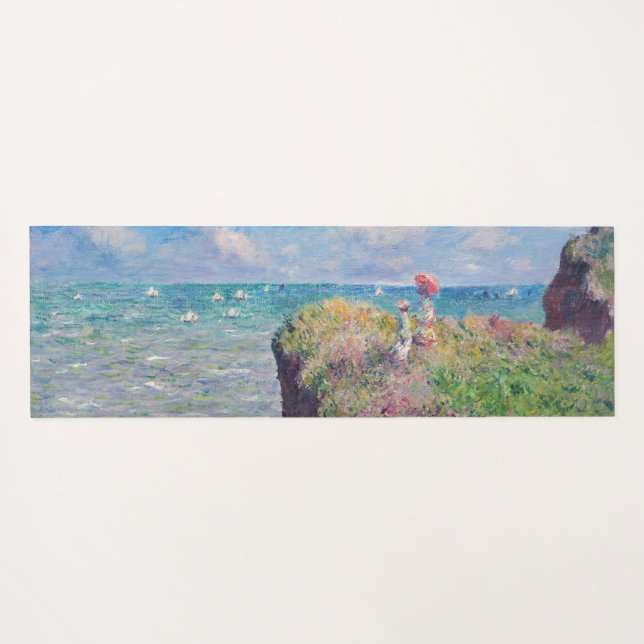 Tapis De Yoga Claude Monet - Promenade Cliff à Pourville (Dos (Horizontal))