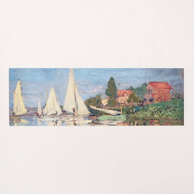 Tapis De Yoga Claude Monet - Regattas à Argenteuil (Dos (Horizontal))