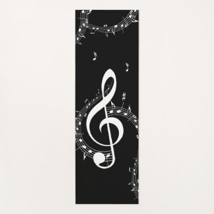 Tapis De Yoga Climacic G Clef Music Black Double Côté Yoga Mat