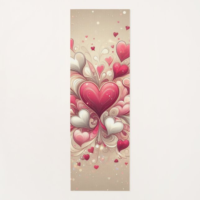 Tapis De Yoga coeur de la Saint-Valentin (Devant)