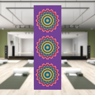 Tapis De Yoga Colorful Rainbow Mandala Yoga Mat
