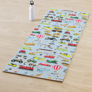 Tapis De Yoga Colorful Transport & Véhicules Enfants Motif