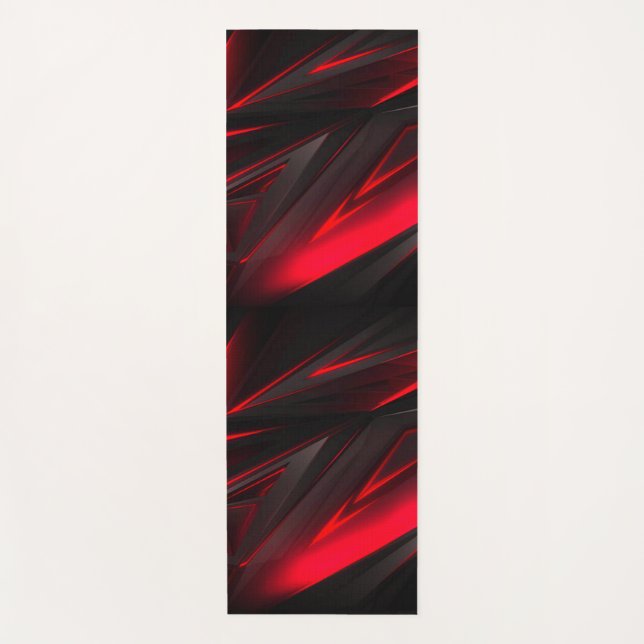 Tapis De Yoga Conception abstraite rouge au point (Devant)